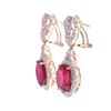 Image 5 : 14.58ct Ruby Diamond & 14k Yellow Gold Earrings