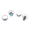 Image 2 : Navajo Sterling Silver Turquoise Ring Collection