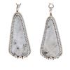 Image 3 : Navajo Nevada Magnesite Dangle Sterling Earrings