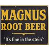 Image 10 : C. 1920's Magnus Root Beer Embossed Tin Sign