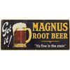 Image 2 : C. 1920's Magnus Root Beer Embossed Tin Sign