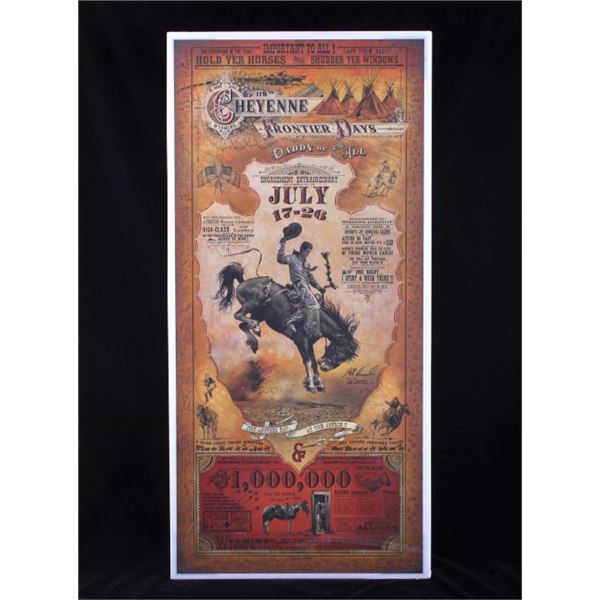 Cheyanane Rodeo Logo Cheyenne Wyoming Frontier Days Rodeo Poster