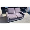 Image 1 : GREY MODERN MICROFIBRE LOVESEAT