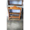 Image 2 : WOODEN WALL CABINET AND WALL SHELF WITH BAR RACK