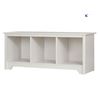 Image 1 : SOUTH SHORE VITO TRANSITIONAL 3-SHELF STORAGE BENCH - RETAIL $159