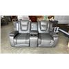 Image 1 : 2 SEATER MOVIE RECLINER WITH CUP HOLDERS AND CENTER STORAGE