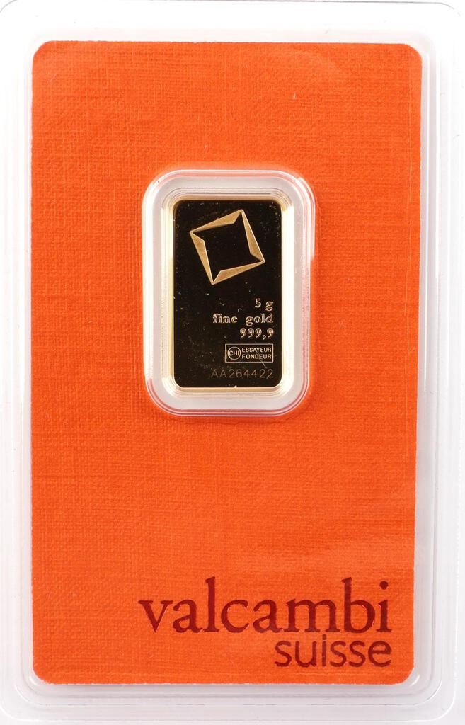 VALCAMBI SUISSE 5 GRAM GOLD BAR INGOT valcambi-suisse-5-gram-gold-bar-ingot