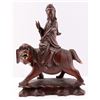Image 1 : GUAN YIN BUDDHIST GODDESS W FOO LION STATUE