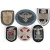 Image 1 : 6 WWII GERMAN REICH KUBAN & SA SHIELD BADGES LOT