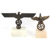 Image 1 : LOT OF 2 GERMAN THIRD REICH EAGLE DESK DECORATIONS
