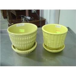 PAIR OF MCCOY PLANTERS