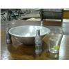 Image 1 : LOT OF 2;ALUMNIUM COCA COLA NUT/PRETZEL BOWL; USA MADE BY THE BRUNROFF MGF COMPANY AND SMALL COKE GL