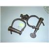 Image 1 : PAIR OF OLD HAND CUFFS WITH KEY; STAMPED #41