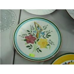 STANGL POTTERY SNACK TRAY; COUNTRY GARDEN PATTERN