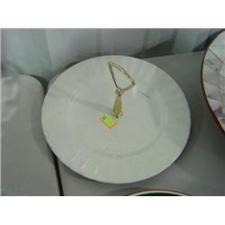 STANGL POTTERY SNACK TRAY; WHITE