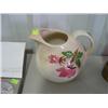Image 1 : POTTERY WATER PITCHER; CONTINENTAL KLINS INC; HAND PAINTED; SHOWS AGE CRACKS IN GLAZING