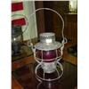 Image 1 : DIETZ RAILROAD LANTERN; MARKED NYCS WITH RED GLOBE
