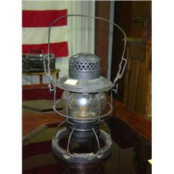 ADLAKE B&O RAILROAD LANTERN; CLEAR GLASS ALSO MARKED B&O