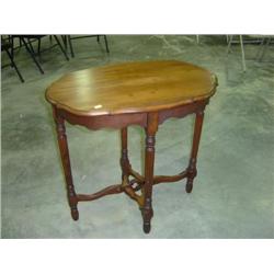LAMP TABLE WITH OVAL TOP SHAPE; 29 X 18 X 29  TALL