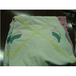 QUILT TOP ONLY WITH TULIPS; 74X87