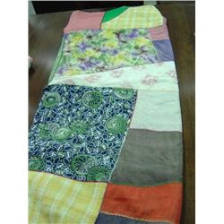 QUILT TOP 82X67; PATCH WORK STYLE