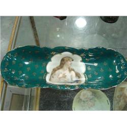 VICTORIAN AUSTRIA PORTRAIT RELISH DISH