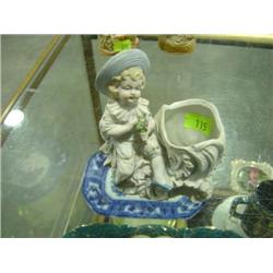 BISQUE BLUEBOY TOOTHPICK HOLDER