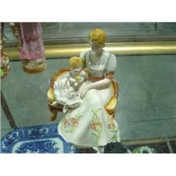 JOSEPH ORIGINAL'S MOTHER WITH CHILD ON COUCH; WITH PAPER LABEL