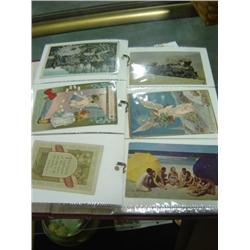 POSTCARD ALBUM WITH APPROX 42 POSTCARDS