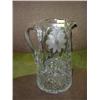 Image 1 : CUT GLASS WATER PITCHER 8 1/2 TALL
