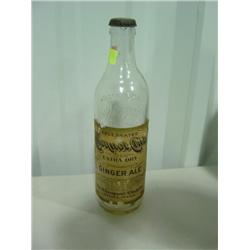 GINGER ALE BOTTLE CLICQUOT CLUB 1908 DATED WITH PAPER LABEL (WEAR)