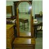 Image 1 : OAK MIRROR HALL SEAT WITH STORAGE; NEWER OAK