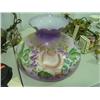 Image 1 : PAINTED GLASS LAMP SHADE ONLY; 9 3/4 INCHES
