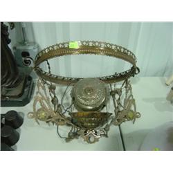 METAL HANGING LAMP BRACKET; HOLDS 14 1/2 INCH GLOBE