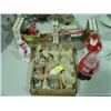 Image 1 : LOT OF 5 CHRISTMAS DECORATIONS; BULBS AND PLASTIC SANTA'S