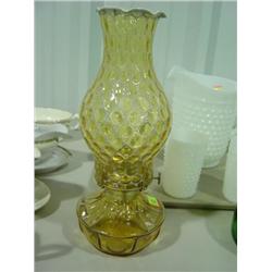 AMBER COIN GLASS OIL LAMP
