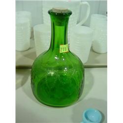 GREEN WHITE HOUSE VINEGAR BOTTLE