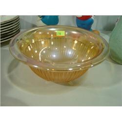 MARIGOLD CARNIVAL GLASS BOWL; 9 3/4