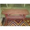 Image 1 : RED PAINTED WOODEN BENCH