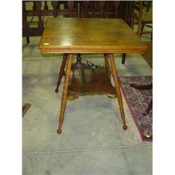 OAK STAND; UNDER SHELF IS MADE FROM PLYWOOD