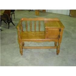 MODERN OAK GOSSIP BENCH