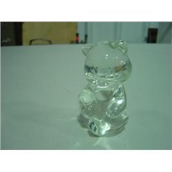 FENTON GLASS BEAR PAPER WEIGHT