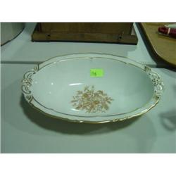 HAVILLAND FRANCE PAINTED SERVING DISH