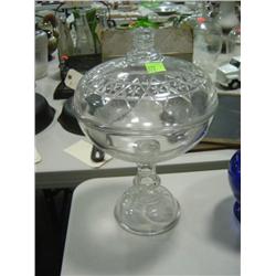 TALL COVERED COMPOTE; 12 1/2 INCHES