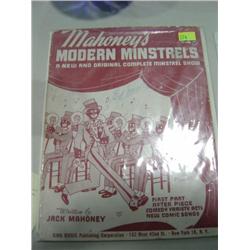 MAHONEY'S MODERN MINSTRELS MUSIC SHEET