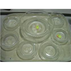 CLEAR GLASS BERRY BOWL SET