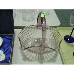 SMITH GLASS HANDLED BASKET