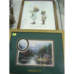 LOT OF 2 THOMAS KINCAID "END OF PERFECT DAY 2" AND PRINT OF KIDS