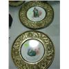 Image 1 : LOT OF 2 BRASS & CERAMIC WALL PLATES
