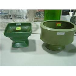 LOT OF 2 MCCOY PLANTERS 1- HAS CHIP ON DOME BASE